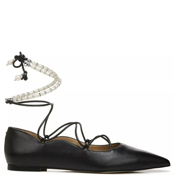 NEW Sam Edelman Womens Winslet Black Ballet Flats Shoes Sz 6 - Picture 1 of 10